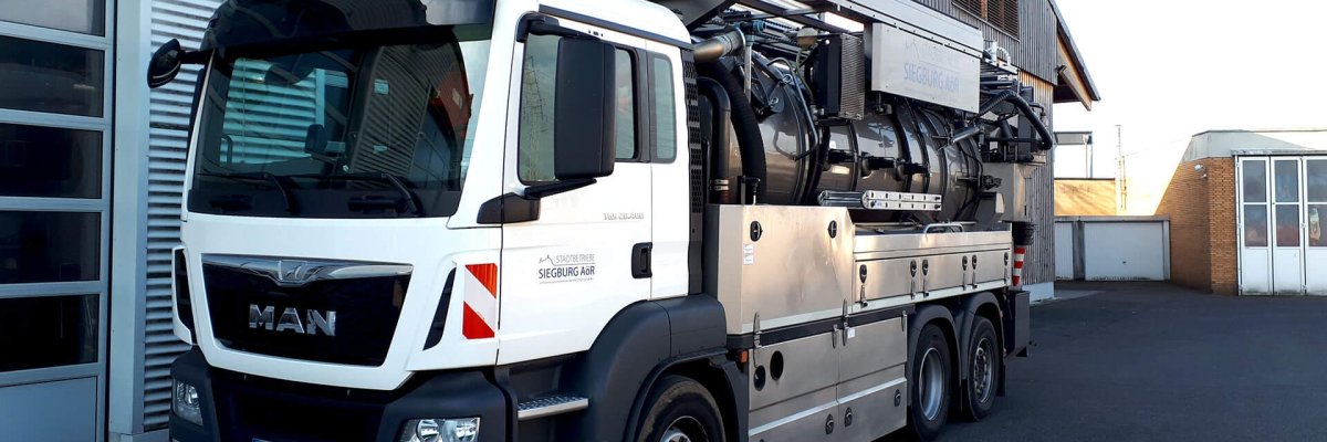 Abwasser Bild eines Abwasser LKW